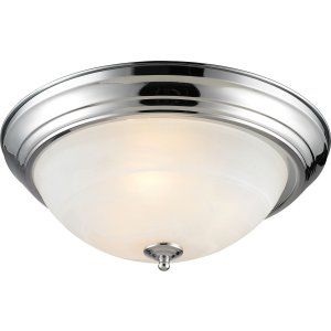 Golden Lighting GOL 1260 15 CH MBL Universal 11 Flush Mount with Marble Glass