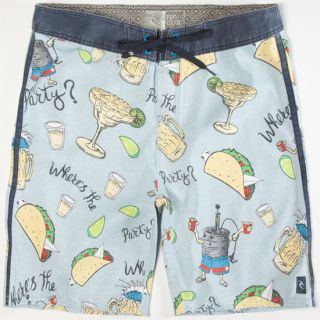 Ahi Taco Mens Boardshorts Blue In Sizes 30, 34, 31, 32, 36, 33, 29, 38