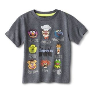 Disney The Muppets Infant Toddler Boys Short Sleeve Tee   Charcoal Heather 4T