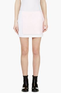 Jacquemus Pink And White  55 Apron Skirt