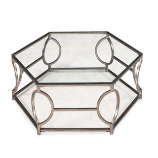 Nevelson Hexagonal Glass Cocktail Table