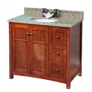 Foremost FMKNCAMO3722 Knoxville 37 in. W x 22 in. D Vanity in Nutmeg with Granit