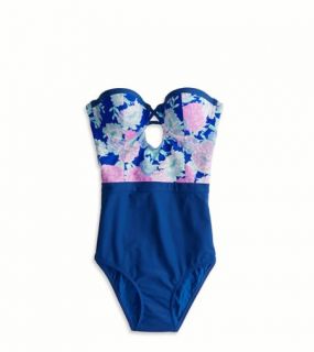 Electric Cobalt AE Hi Waisted One Piece Swimsuit, Womens 36 C