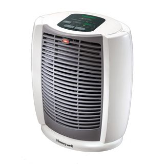 Honeywell White Deluxe Cool Touch Heater (WhiteMaterials Plastic/metalCubic feet per minute 0Overall dimensions 12.91 inches high x 11.34 inches wide x 8.15 inches deepEnergy saver YesSettings Three (3) heat settings provide Just Right comfort )