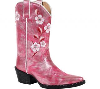 Girls Durango Boot BT297 8 X Toe Embroidered   Blush Shimmer Boots