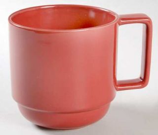 Gibson Designs Stackware Red (Round) Mug, Fine China Dinnerware   All Red,Undeco