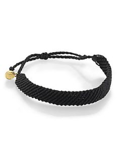 Pura Vida Flat Braided Bracelet   Black