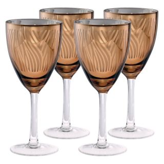 Artland Inc. Zebra Gold Wine Glasses   Set of 4   51173B