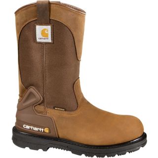 Carhartt Waterproof Steel Toe Wellington Boot   Brown, Size 8 1/2, Model CMP1200