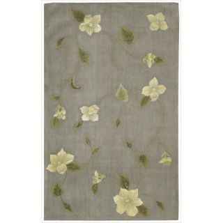 Nourison Hand tufted Julian Floral Stone Wool Rug (36 X 56)