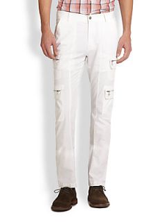 Michael Kors Cotton Twill Cargo Pants   White