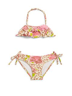 Kate Mack Little Girls On The Wild Side Two Piece Bikini   Pink Floral