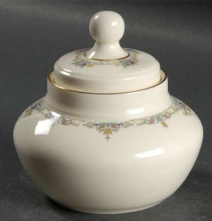 Royal Doulton Melanie Sugar Bowl & Lid, Fine China Dinnerware   Small Floral Spr