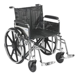 Drive Medical 22 inch Wide Sentra Extra Heavy duty Wheelchair With Various Arm Styles