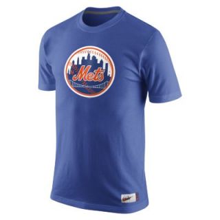 Nike Cooperstown Washed Dugout Logo 1.4 (MLB Mets) Mens T Shirt   Royal