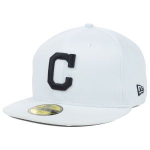Cleveland Indians New Era MLB White And Black 59FIFTY Cap