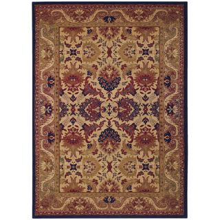 Anatolia Royal Plume/ Navy port Wine Area Rug (23 X 33) (NavySecondary colors Cream, Indigo, Plum, Port Wine, Sage, Tan and Terra CottaPattern FloralTip We recommend the use of a non skid pad to keep the rug in place on smooth surfaces.All rug sizes ar
