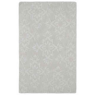 Trends Ivory Damask Wool Rug (96 X 136)