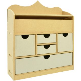 Beyond The Page Mdf Lift Top Jewelry Unit With 5 Drawers 14.25x12.5x4.25 (365x315x105mm)