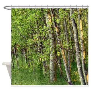  Green Forest Trees Shower Curtain  Use code FREECART at Checkout