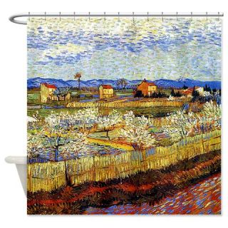  Van Gogh Peach Trees in Blossom Shower Curtain  Use code FREECART at Checkout