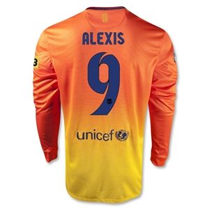 Nike Barcelona 12/13 ALEXIS LS Away Soccer Jersey