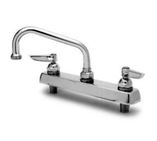 T&S Brass Faucet, 12 in Swivel Nozzle, Deck Mount