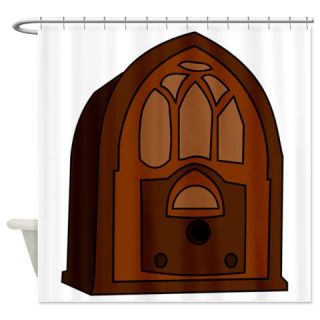  Vintage Radio Shower Curtain  Use code FREECART at Checkout