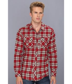 RVCA Tussle L/S Woven Mens Long Sleeve Button Up (Red)