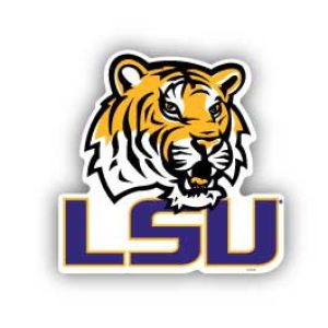 LSU Tigers 12in Car Magnet