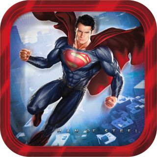 Superman Man of Steel Square Dessert Plates