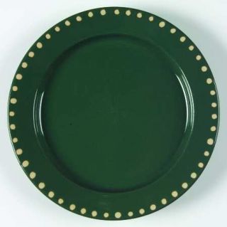 Eddie Bauer Eba6 Salad Plate, Fine China Dinnerware   Green Body,Tan Lines And D