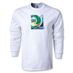 Euro 2012   FIFA Confederations Cup 2013 LS Emblem T Shirt (White)