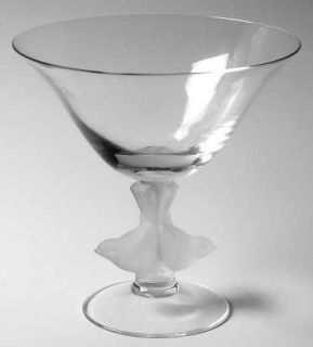 Sasaki Wings Compote   Frosted Wings Stem, Clear Bowl