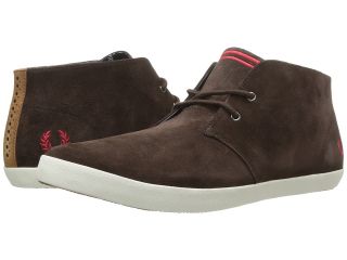 Fred Perry Byron Mid Suede Mens Lace up casual Shoes (Brown)