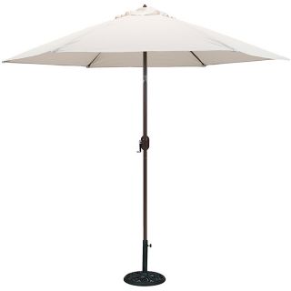 Tropishade 9 foot Natural Aluminum Bronze Market Umbrella (Natural whiteMaterials Aluminum bronze finishWeather resistant YesUV protection NoDimensions 57.5 inches high x 108 inches wide x 108 inches deepWeight 12 poundsAssembly required )
