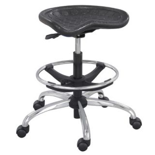 Safco Products SitStar Stool with Footring and Casters 6660 Color Black