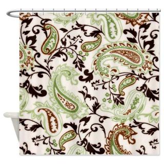  Chartreuse Paisley Shower Curtain  Use code FREECART at Checkout