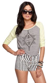 Womens Kendall & Kylie Tee   Kendall & Kylie Cropped Long Sleeve Raglan T Shirt