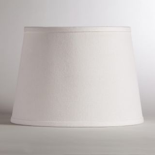 White Cotton Linen Table Lamp Shade   World Market