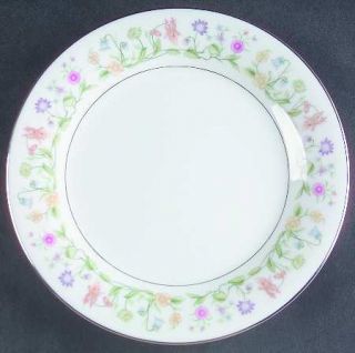 Ashley Eternal Love (Platinum Trim) Salad Plate, Fine China Dinnerware   Multico