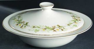 Royal Doulton Clairmont Round Covered Vegetable, Fine China Dinnerware   White&Y