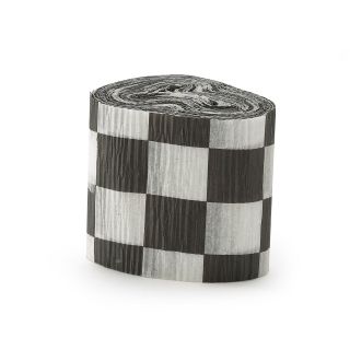 Black and White Checkered Crepe Paper