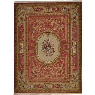 Inspired Persian Hand knotted Wool And Silk Rug (86 X 116)