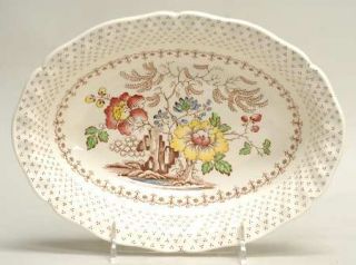 Royal Doulton Grantham 9 Oval Vegetable Bowl, Fine China Dinnerware   Floral Ce