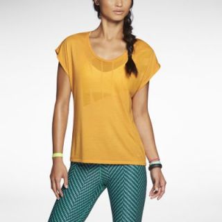 Nike Dri Fit Touch Club Boxy Womens Training T Shirt   Kumquat