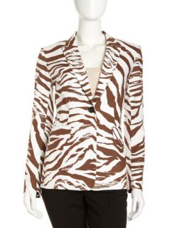 Mack Zebra Stripe Jacket, Coconut