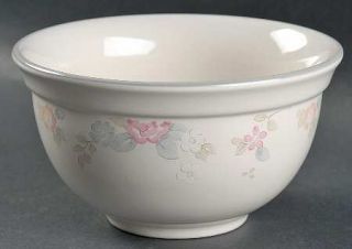 Pfaltzgraff Wyndham 7 Mixing Bowl, Fine China Dinnerware   Pink&Gray Floral, Gr