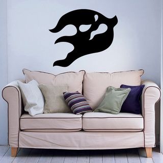 Ghost Vinyl Wall Decal (Glossy blackEasy to applyDimensions 25 inches wide x 35 inches long )