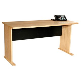 Rush Furniture Modular Real Oak Wood Veneer 60 W Panel Office Desk 7460297
